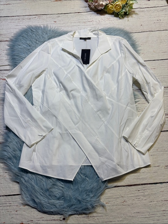 Lafayette 148 New York Tops - NWT Lafayette 148 New York White Side Zip Shirt with Collar sz 16